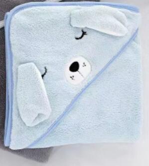 Coral Fleece Three-dimensional Cartoon Bath Towel Children Hoodie Cloak
