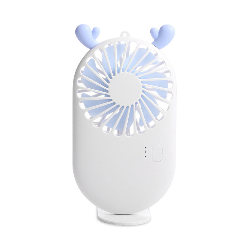 Summer 1pc Cute Portable Mini Fan Handheld USB Chargeable Desktop Fans 3 Mode Adjustable Summer Cooler For Outdoor Travel Office