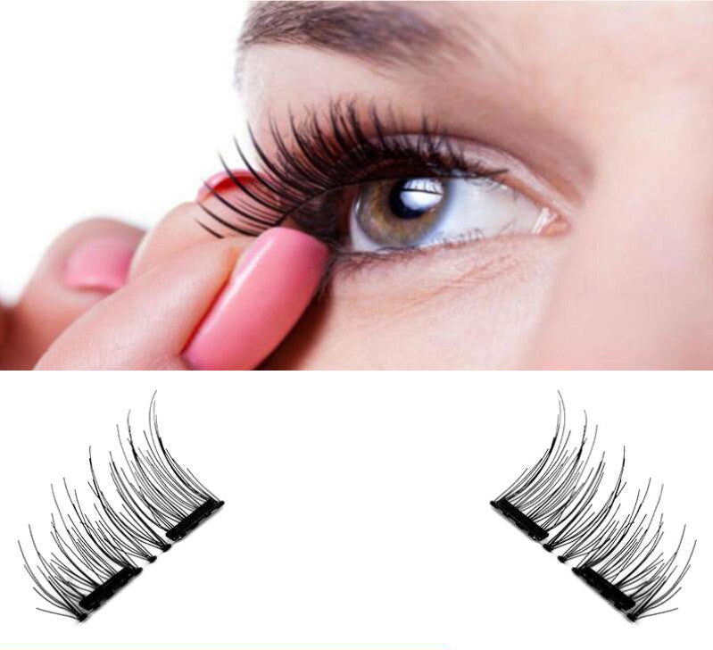 Compatible with Apple, 2021 New False Eyelashes 6D Magnetic Eye Lashes Double Magnet Fake EyeLashes Hand Made Strip Lashes cilios posticos
