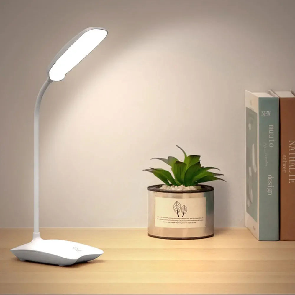 LED Desk Lamp Foldable Dimmable Touch Table Lamp DC5V USB Powered Table Light 6000K Night Light Touch Dimming Portable Lamp
